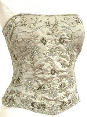 JASDEE Vintage BustierCorset HandWork GottaThreadEmbroidery Beads On Style F3142